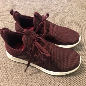 Burgundy Adidas Cloud Foam Shoes